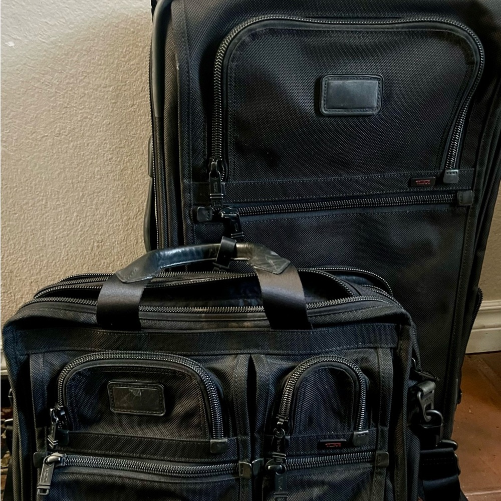 Tumi Black carry-on suitcase! Like new